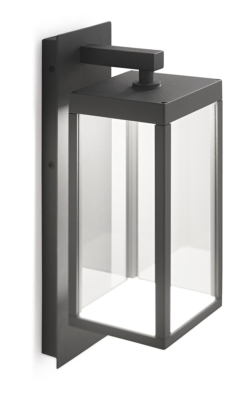 GEALUCE Applique in alluminio bianco-antracite diffusore vetro IP54 LED GEALUCE Applique in alluminio bianco-antracite diffusore vetro IP54 LED